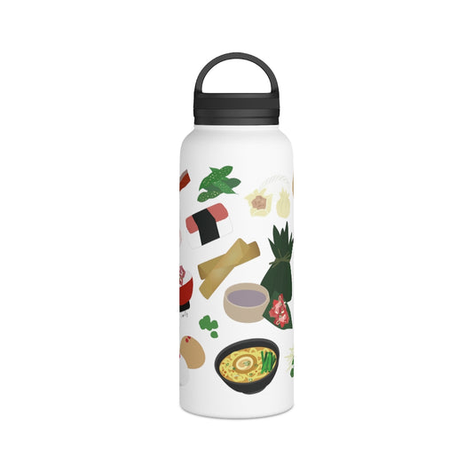 Water Bottle, 3 sizes, Stainless Steel with Handle Lid- Broke Da Mouth