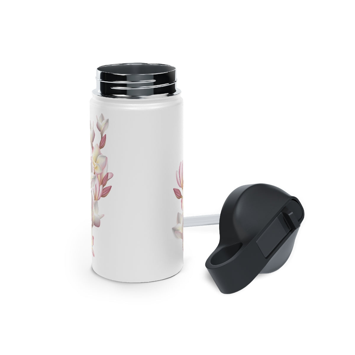 Water Bottle, 32 oz- Plumeria Cluster