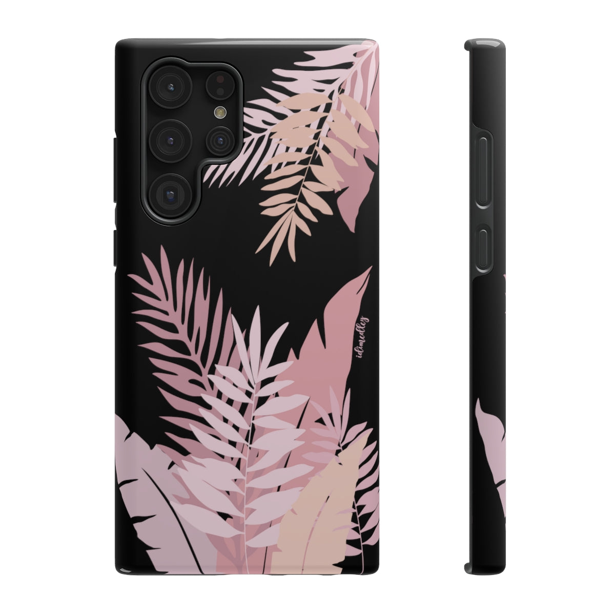 Whispering Leaves (Pink and Black)