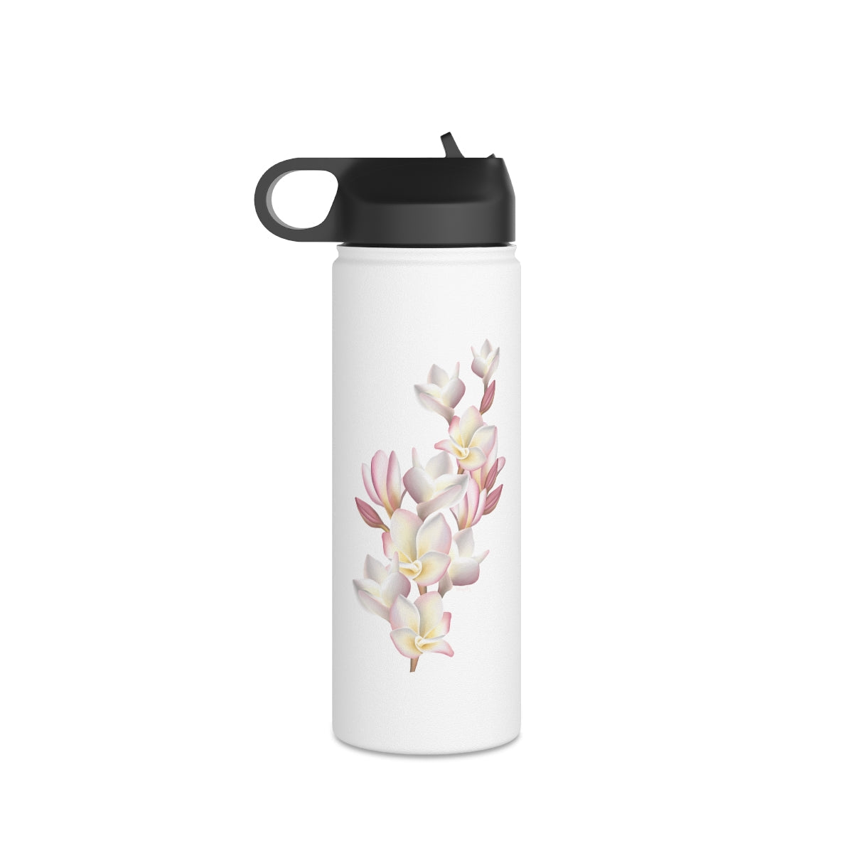 Water Bottle, 32 oz- Plumeria Cluster