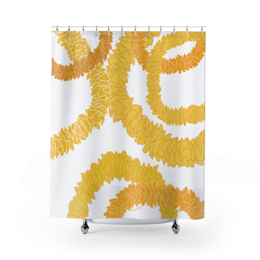 Shower Curtain- Ilima Lei (White)