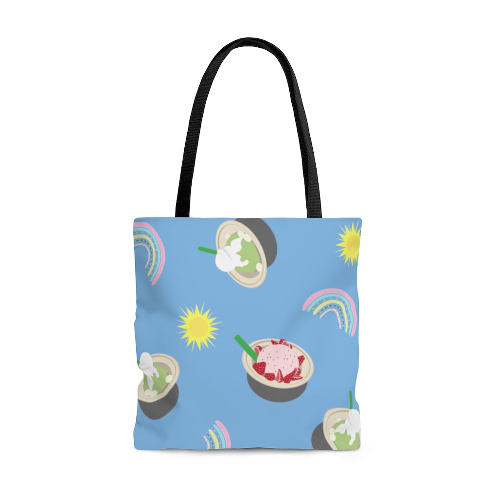 Tote bag- Shave Ice and Rainbows (Blue Skies)