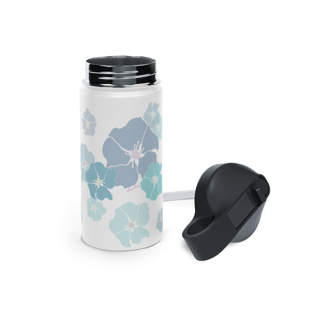 Water Bottle, 32 oz- Ilima Flower (Blues)