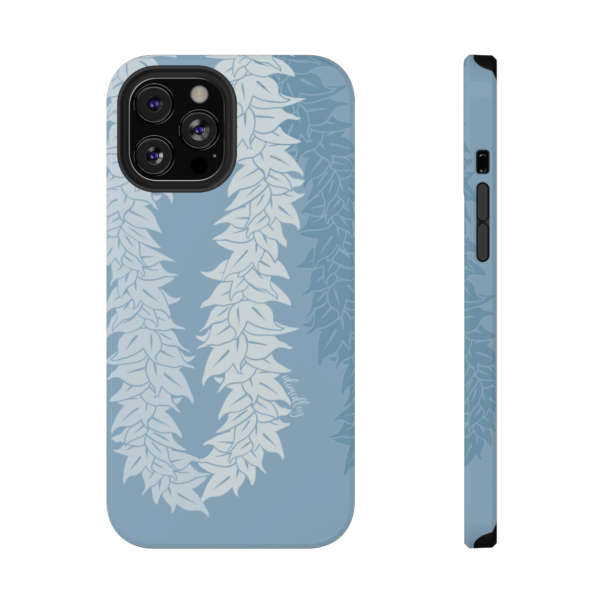 Maile Lei Cascade (Blue Water Wash) Dual Layer Phone Case