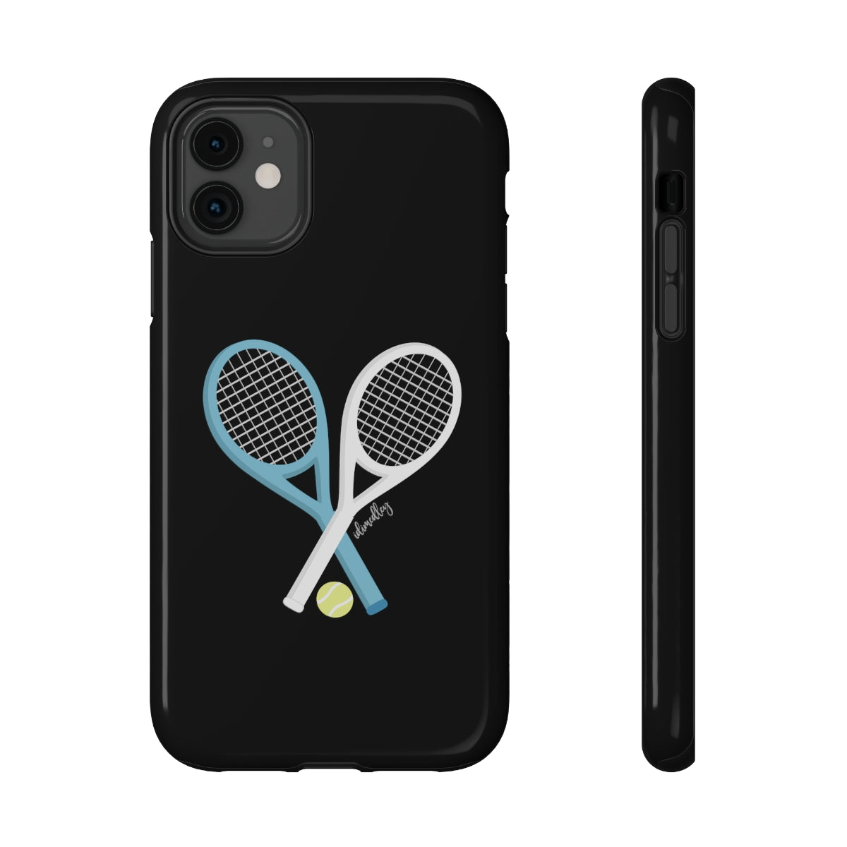 Tennis Racket Crossing (Black)
