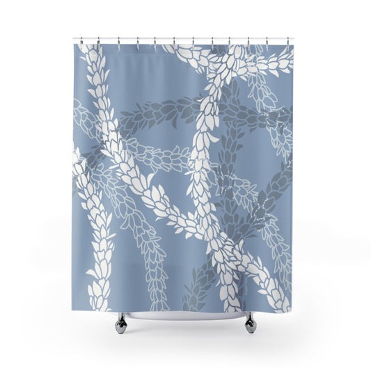 Shower Curtain- Pikake Wishes (Cyan Blue)