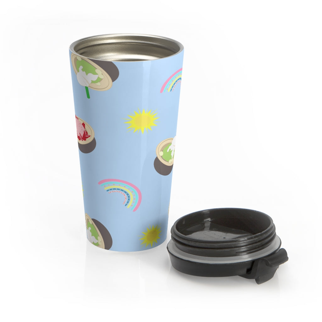 Tumbler/Travel Mug 15 oz- Shave Ice and Rainbows Clear Day