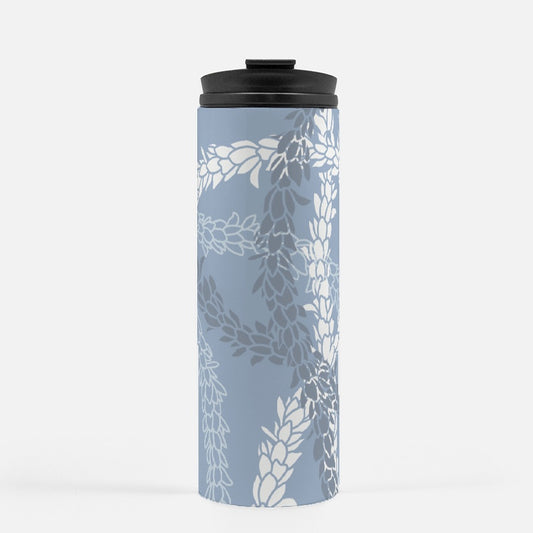 Thermal Tumbler 16 oz- Pikake Wishes (Cyan Blue)