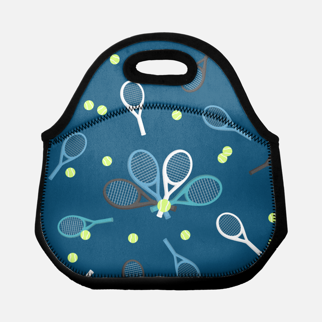 Lunch Tote Bag- Love Tennis (Deep Ocean)