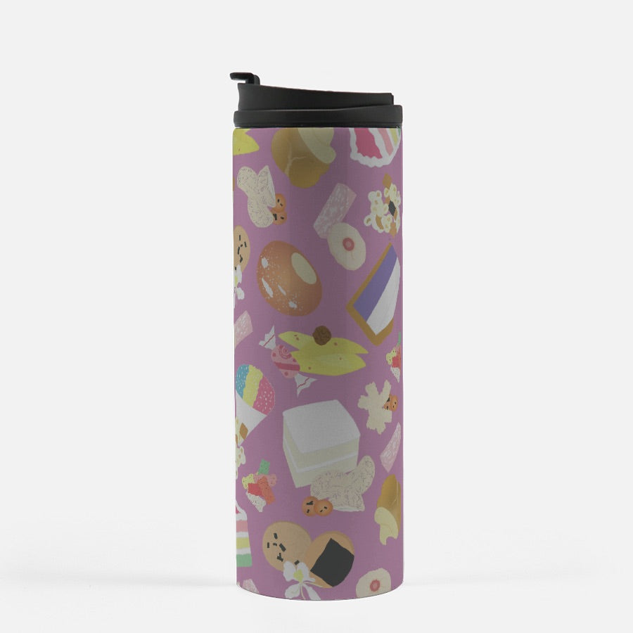 Thermal Tumbler 16 oz- Sweet and Savory Snacks (Pink Purple)