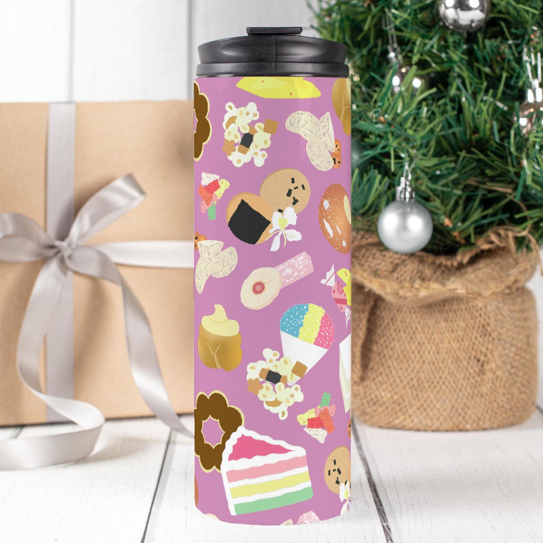 Thermal Tumbler 16 oz- Sweet and Savory Snacks (Pink Purple)