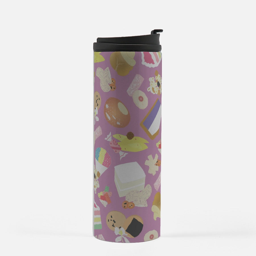Thermal Tumbler 16 oz- Sweet and Savory Snacks (Pink Purple)