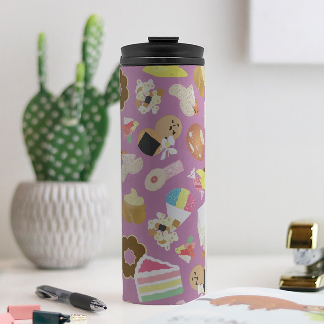 Thermal Tumbler 16 oz- Sweet and Savory Snacks (Pink Purple)